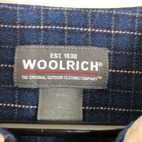 Woolrich Classic Plaid Flannel Shirt Sz L - Picture 7 of 10
